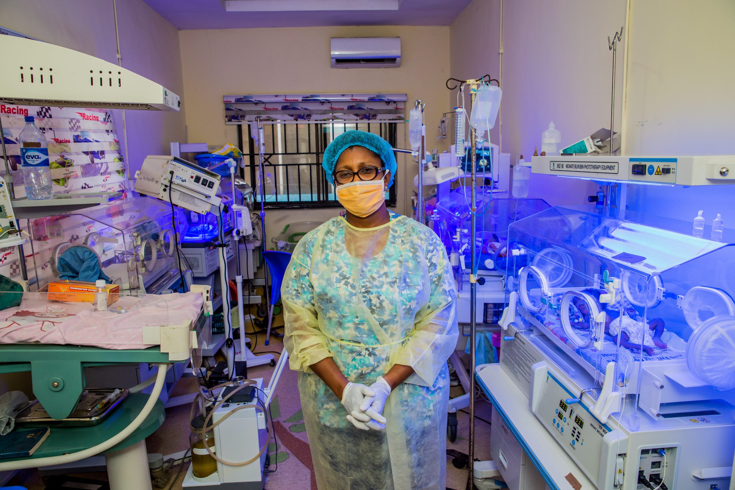 Portrait of a nurse who just attended to babies in incubators in an hospital on Tuesday 19th May 2020, Lagos Nigeria.
Beyond the COVID 19 pandemic, PharmAccess continues to provide healthcare for vulnerable groups, especially children and women.